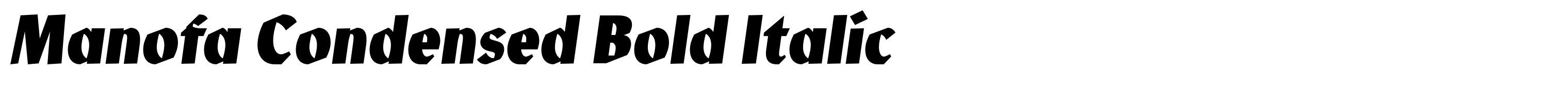 Manofa Condensed Bold Italic